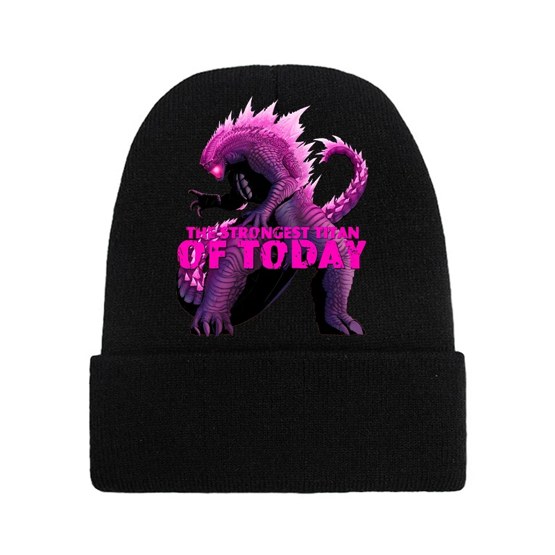 Фото Godzillas VS KingKongs Boys Knitted Hat Gloves Anime Action Figures Cap Kids Winter Beanies Mittens Children Warm Headgear Gift №3