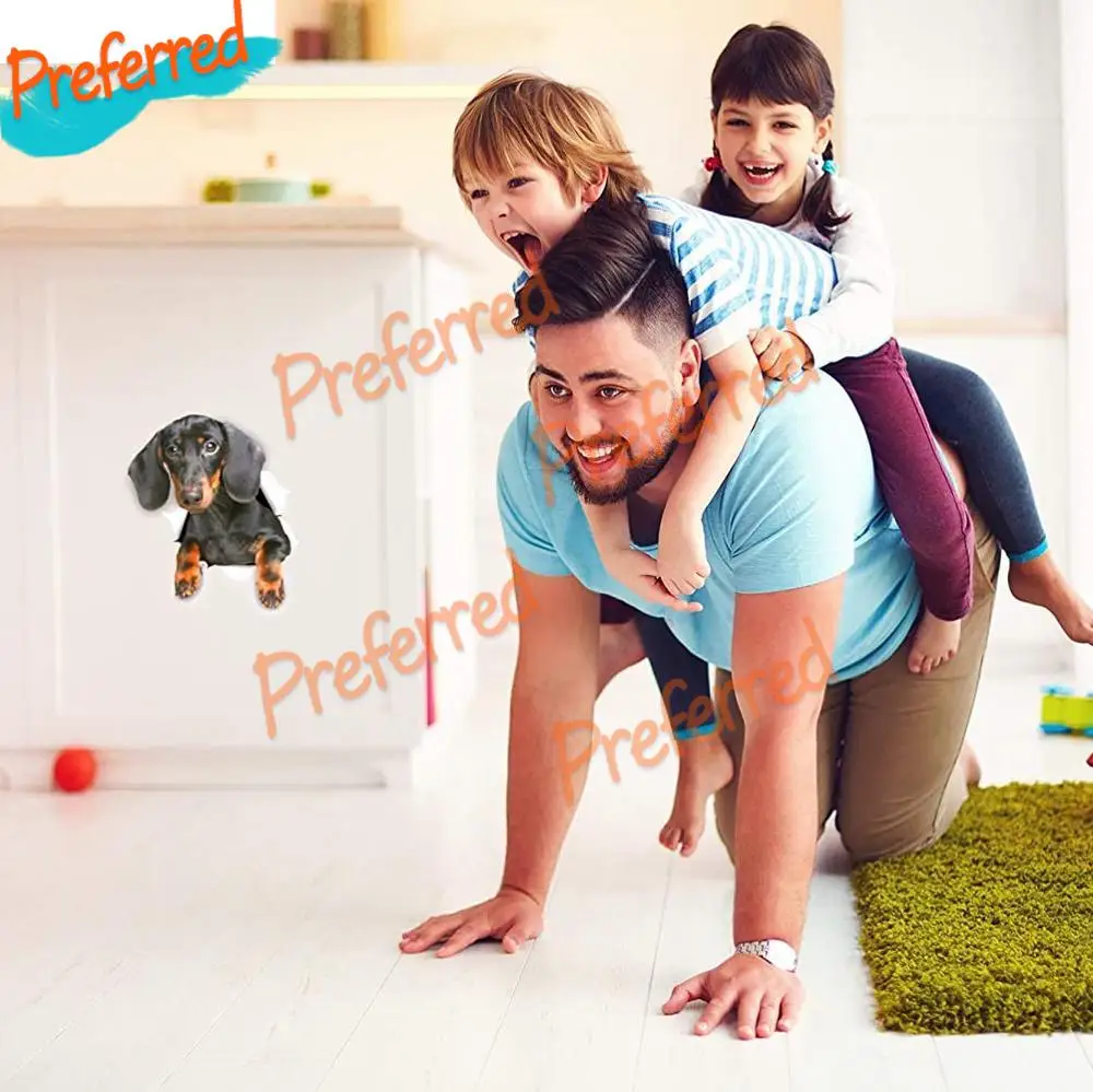 Высококачественная 3D черная такса наклейка с собакой Motocross Racing Шлем для ноутбука