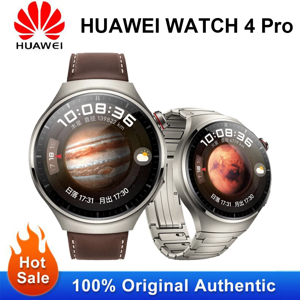 

Умные часы HUAWEI WATCH 4 Pro, Титановый корпус для часов, циферблат из сапфирового стекла, сотовый вызов eSIM, управление здоровьем на весь день,