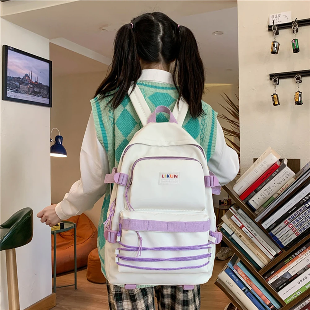 

Женский нейлоновый рюкзак в японском стиле Харадзюку, школьные ранцы для девочек-подростков, вместительные дорожные сумки для учебников, ...