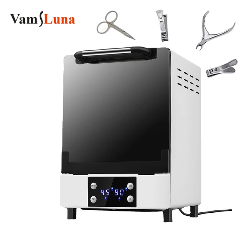 100W Nail Tool Sterilizer Hot Towel Heating Box 12L UV Sterilization Suitable for 30-40 Small Towels for Nail Salon and Mall