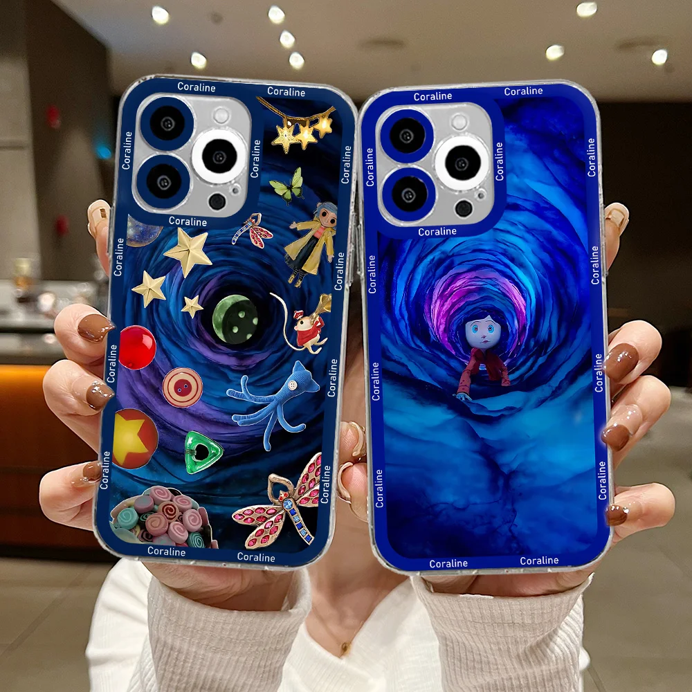 Чехол C-Coraline's Mother для телефона Samsung S24 S23 S22 S21 S20 S10 FE Note20 Note10 Plus Ultra Lite 5G прозрачный