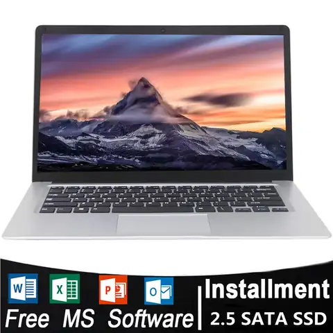 Ноутбук 14 дюймов, J3455 5G, Wi-Fi компьютер 6 ГБ DDR3 128G 256 ГБ 512G ТБ Intel Celeron Notebook 1920x1080 Windows 10, ноутбуки
