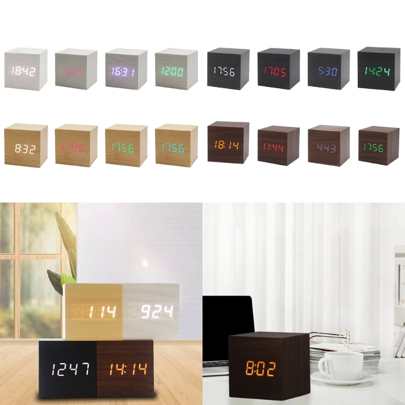 Bedside Table Square Clock Multipurpose For Children Bedroom Dormitory