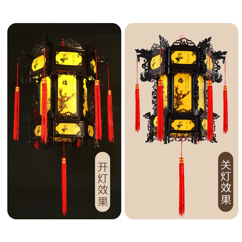 

Китайский красный шестигранный фонарь