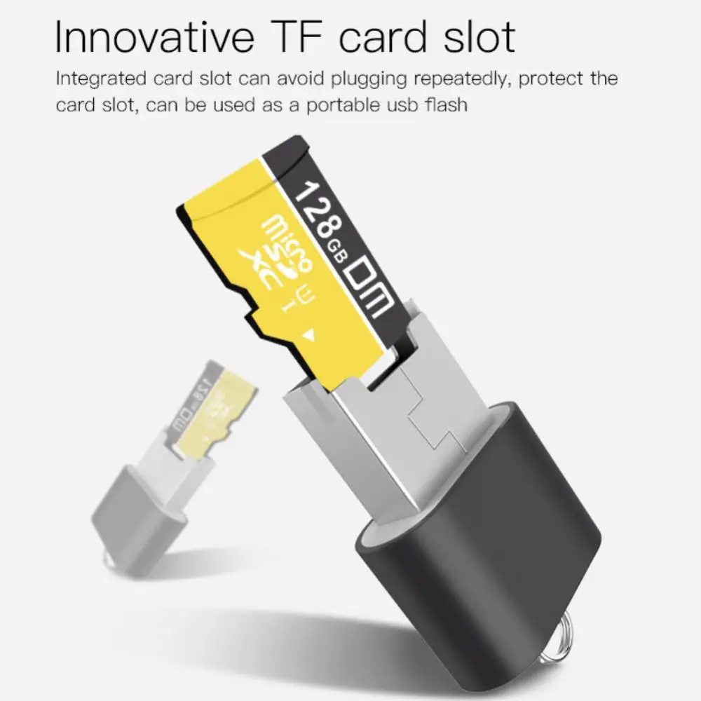 

DM CR015 Micro SD Card Reader with innovative TF card slot change the card reader into a usb flash drive for computer or for car