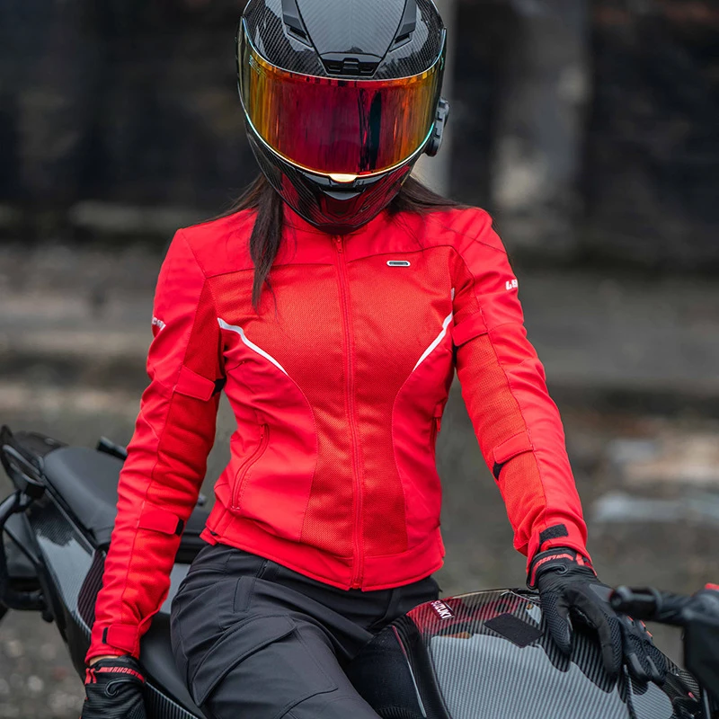 Женская мотоциклетная куртка из сетчатой ткани дышащая амортизирующая