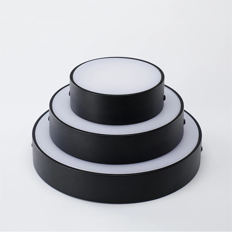 $18.33 1PCS Black Light White Light Surface Mount LED Panel Bulb Round Square 16w 24w 30w LED Ceiling Light Down Light AC110v-220V