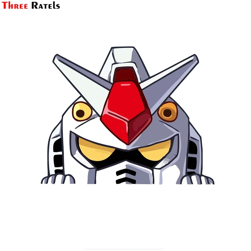 

Three Ratels FC41 3D GUNDAM RX-78 Peeking Anime Car Sticker for Peugeot 206 308 Vinyl PVC Decal for Wall Laptop Waredrobe