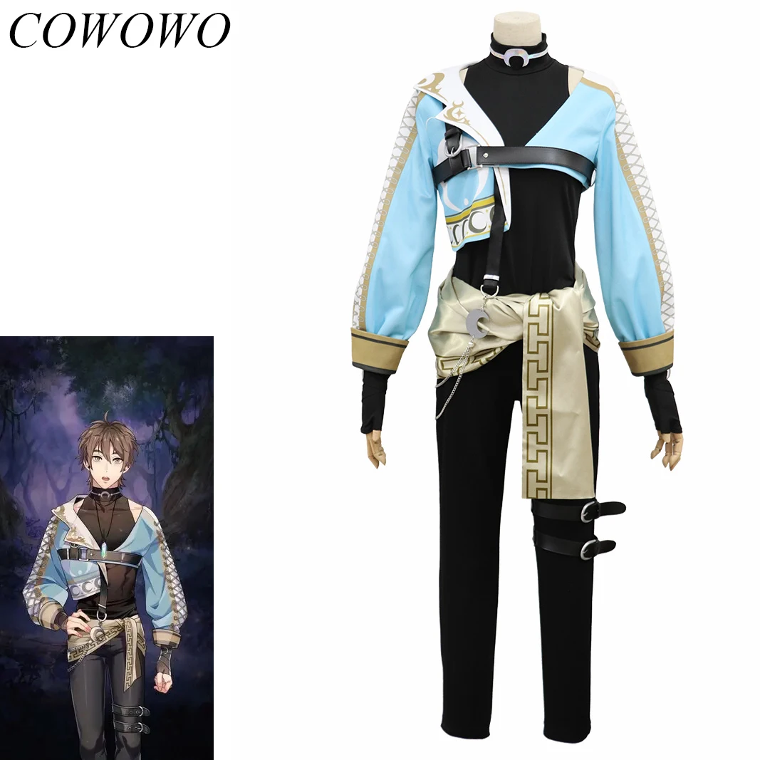 

COWOWO Anime! Nu: Carnival Eiden Bimonthly Streamer Game Suit Handsome Uniform Cosplay Costume Halloween Party Outfit Unisex