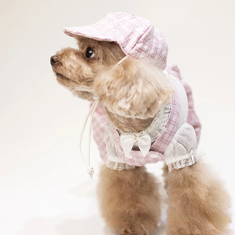 

Plaid Safari Style puppy clothes dog summer clothes chihuahua poodle teddy schnauzer Clothes for small dog pet clothes puppy