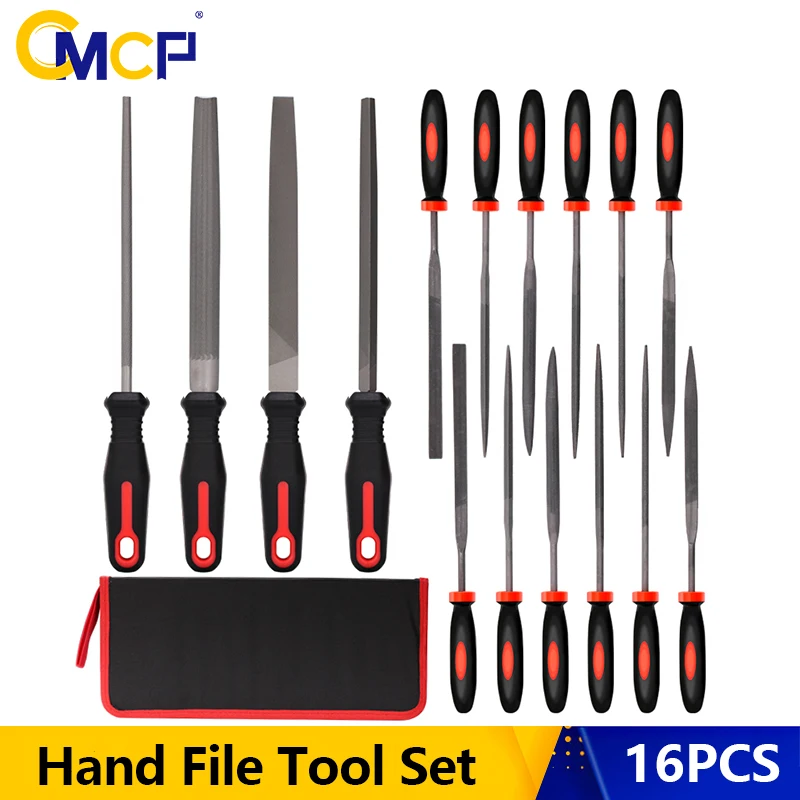 CMCP 16pcs File Set Needle Files for Metal Glass Jewelry Wood Carving DIY Craft Tool Wood RASP File Hand Tools