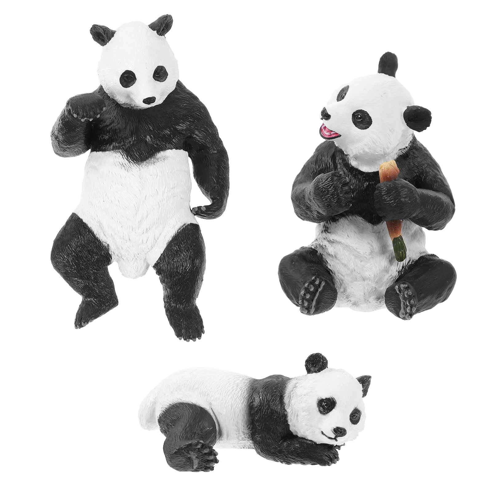 

3 шт., фигурки панды, Настольная игрушка, украшение, модели игрушек, ремесленные украшения, миниатюрные животные