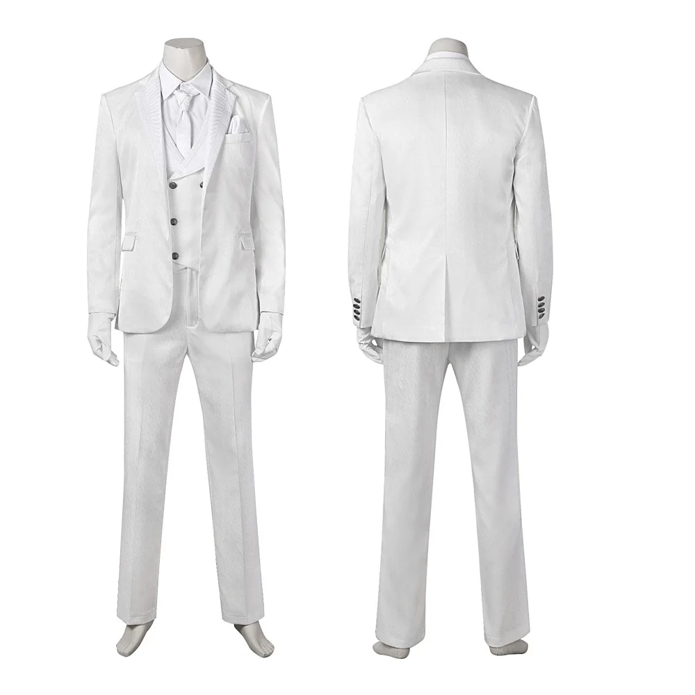 

Movie & TV Cosplay Moon Knight Costumes Role-playing Full Set White Suit for Men Halloween Party Stage Performance