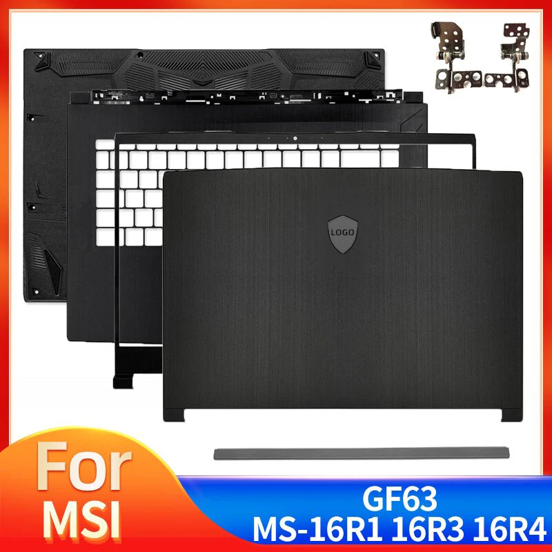 

New LCD Back Cover Bezel Palmrest Upper Cover Bottom Case For MSI GF63 8RC 8RD MS-16R1 MS-16R3 WF65 Top Back Case