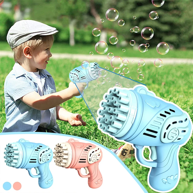 

23 Hole Bubble Gun Fun Bubble Machine Children's Outdoor Toy Interactive Gift Safe material Shooter Summer Soap Water Bubbles