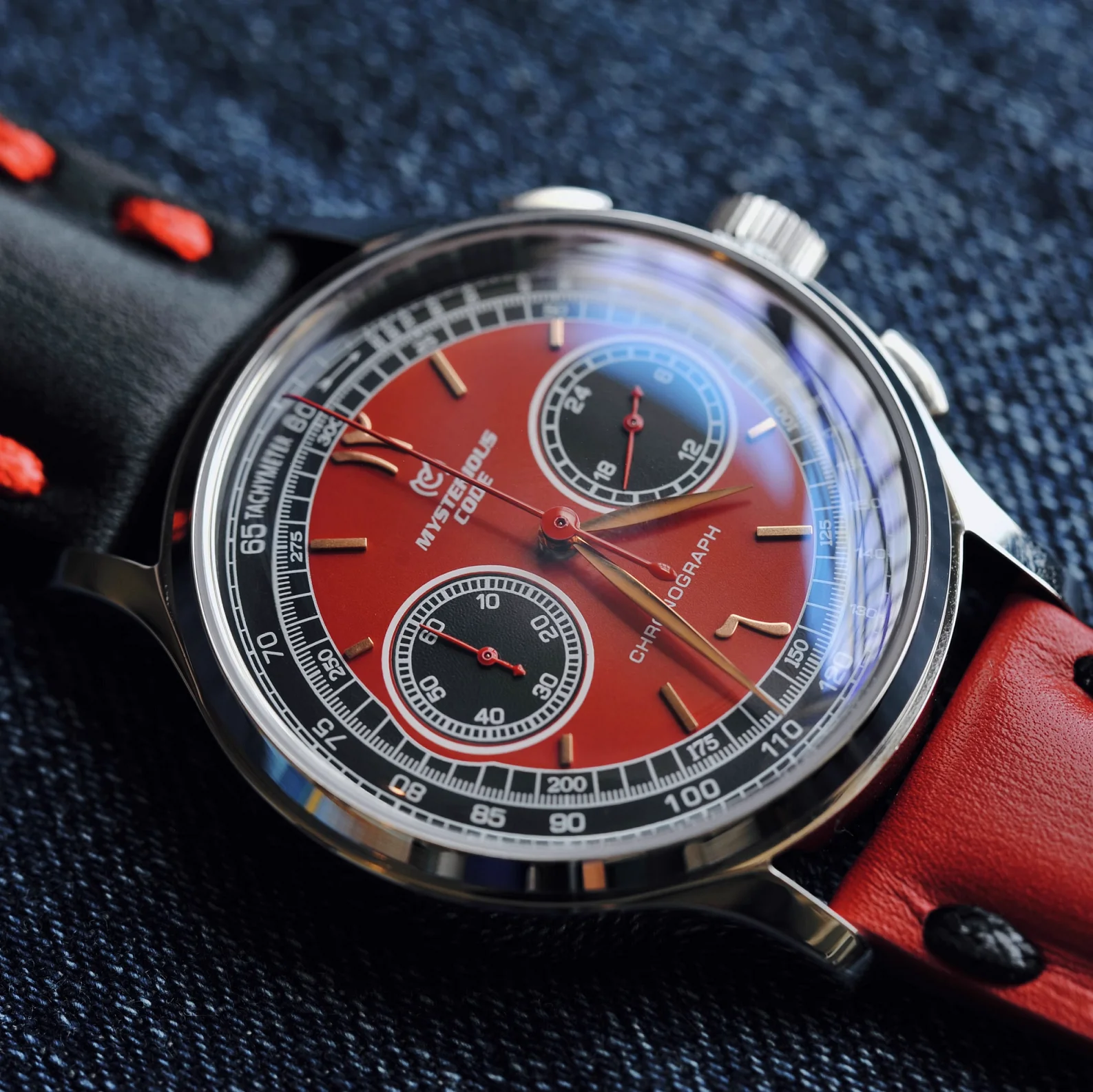 

40mm VK64 Chronograph Panda Men Watch Bubble Glass Beat Quartz waterproof 316L SS Top Brand MysteriousCode Pilot Homage Watch