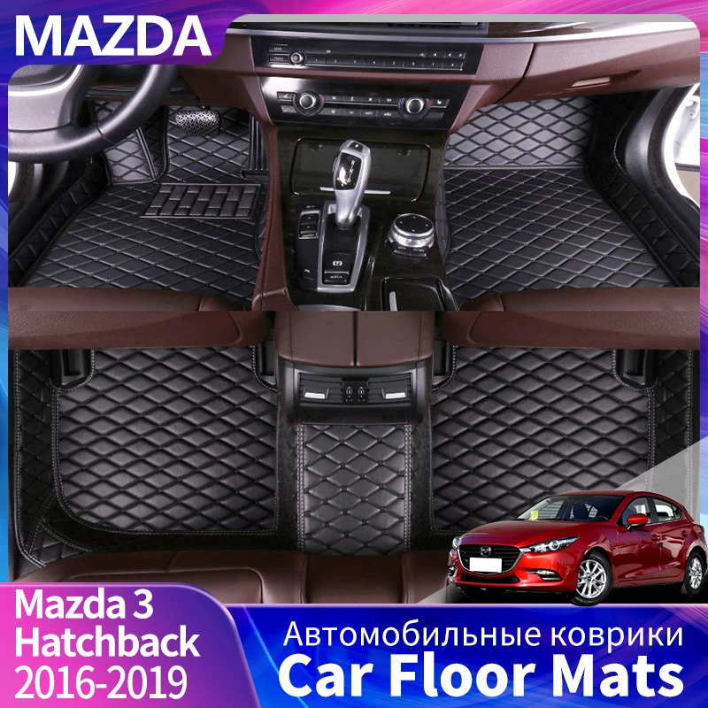 

3D Foot Pad For Mazda 3 Axela Hatchback Custom Floor Liner Fully Surrounded Mats Waterproof Non-Slip Carpet 2016 To 2019 Years