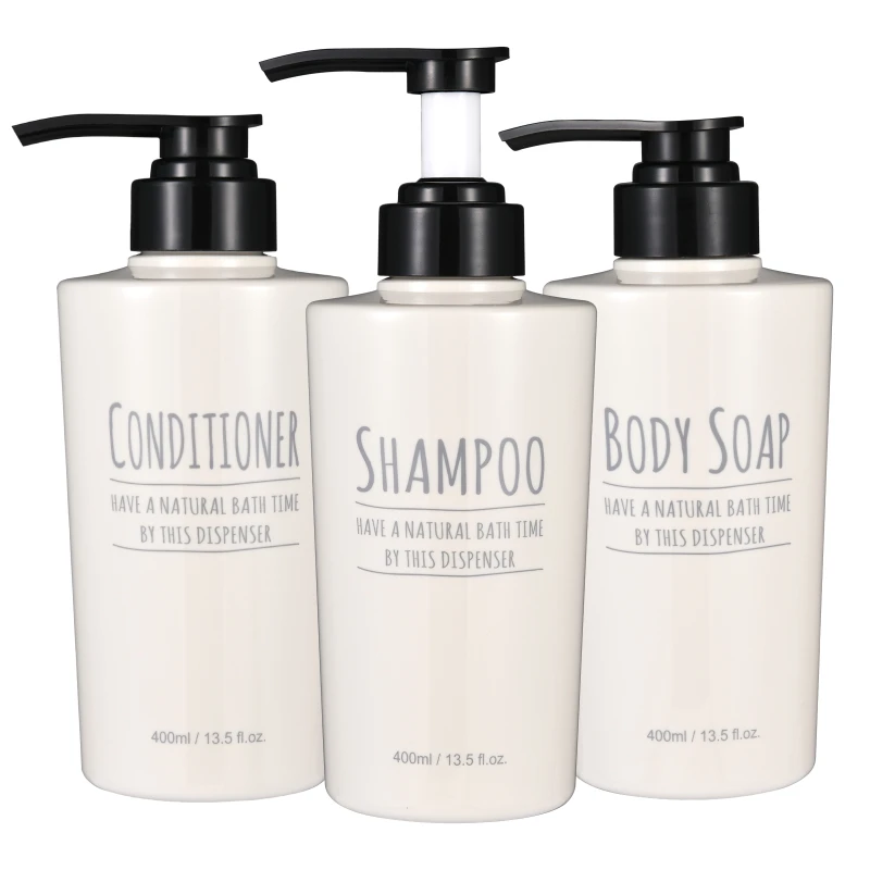 

Liquid Soap Dispenser Bottle Set Shampoo Body Wash Shower Gel Bottle Outdoor Travel Empty Bottle Set 400ml