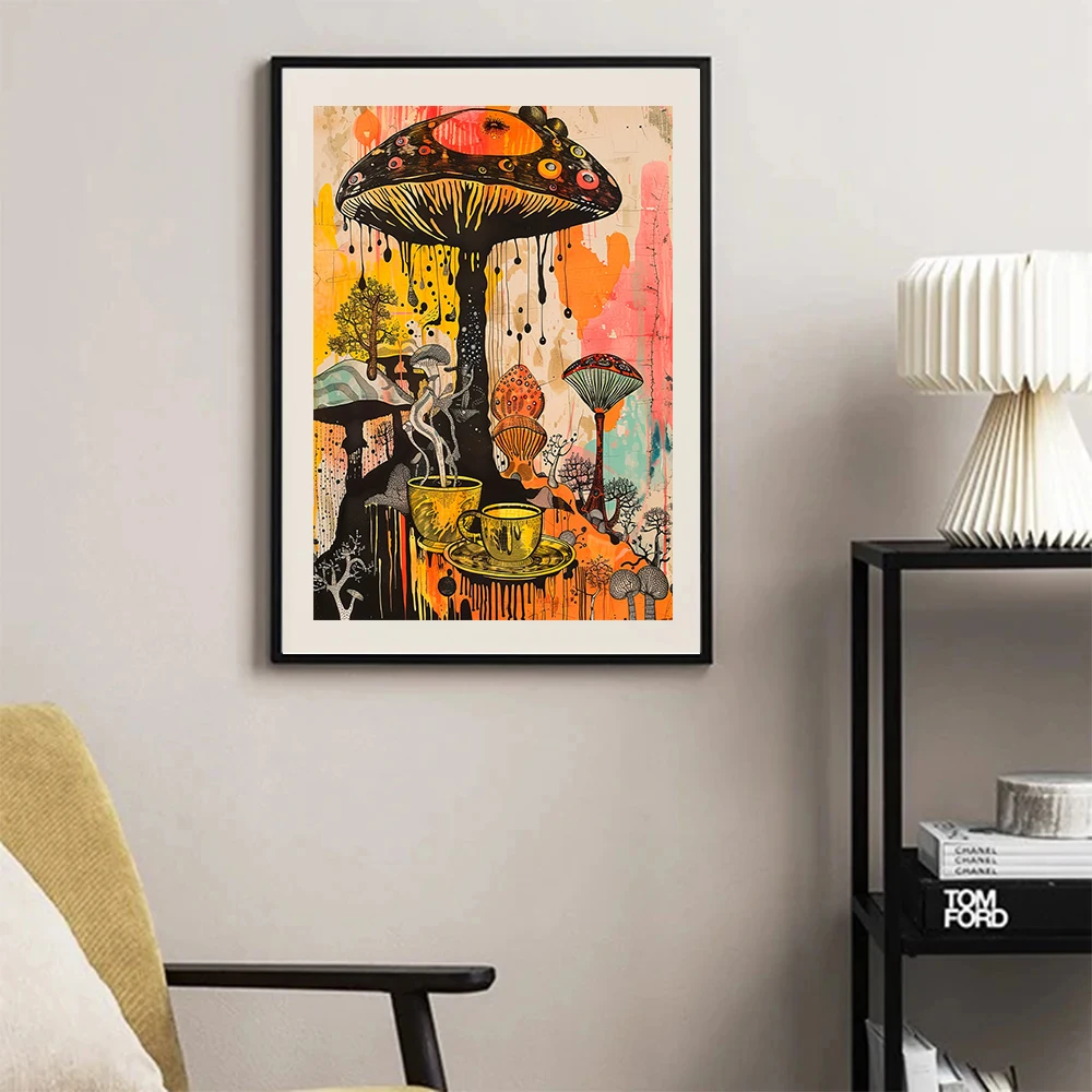 Картина на холсте для спальни и офиса с абстрактными лицами