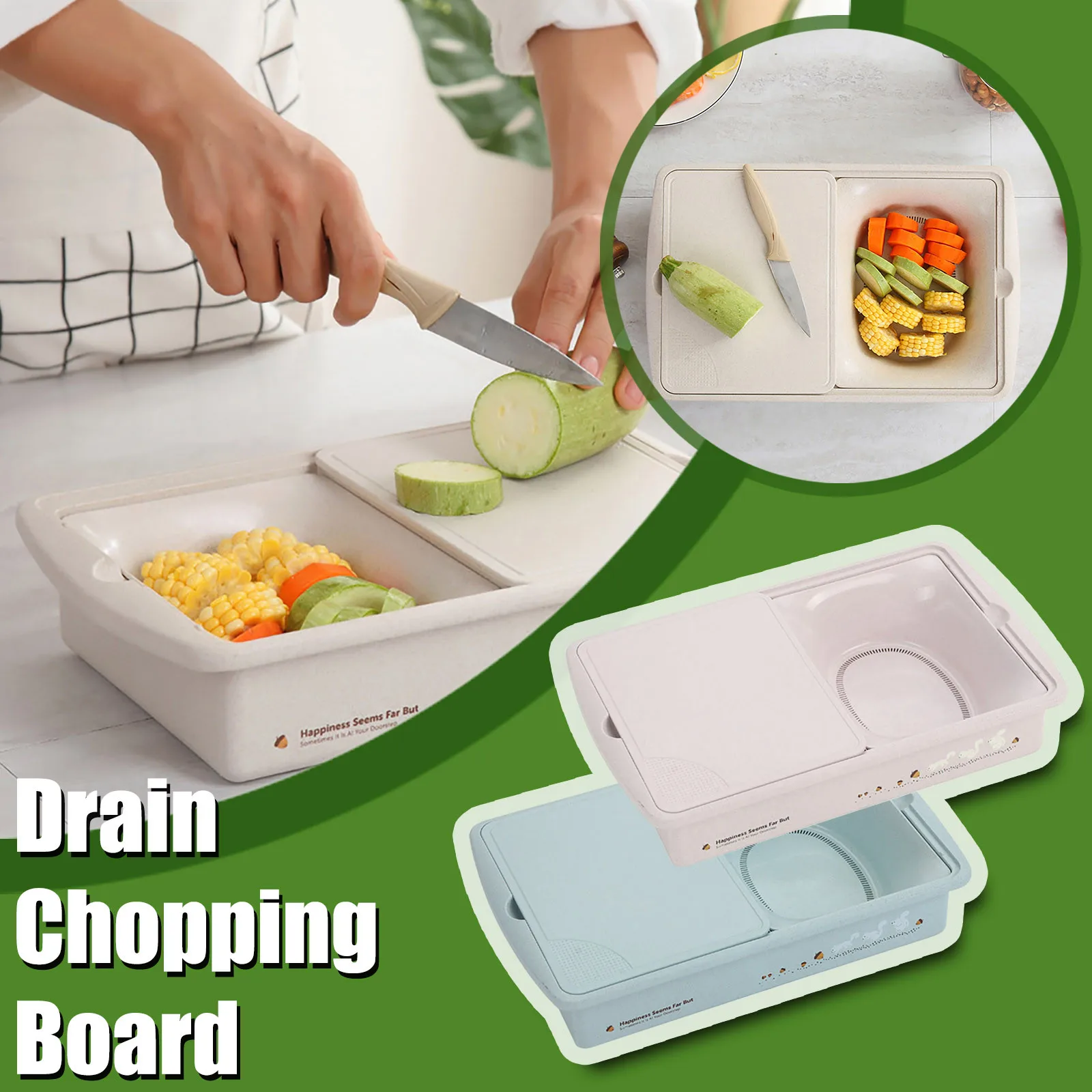 

Kitchen accessories Multifunction Kitchen Chopping Board storage Sinks Drain Basket Container Cutting Board tools