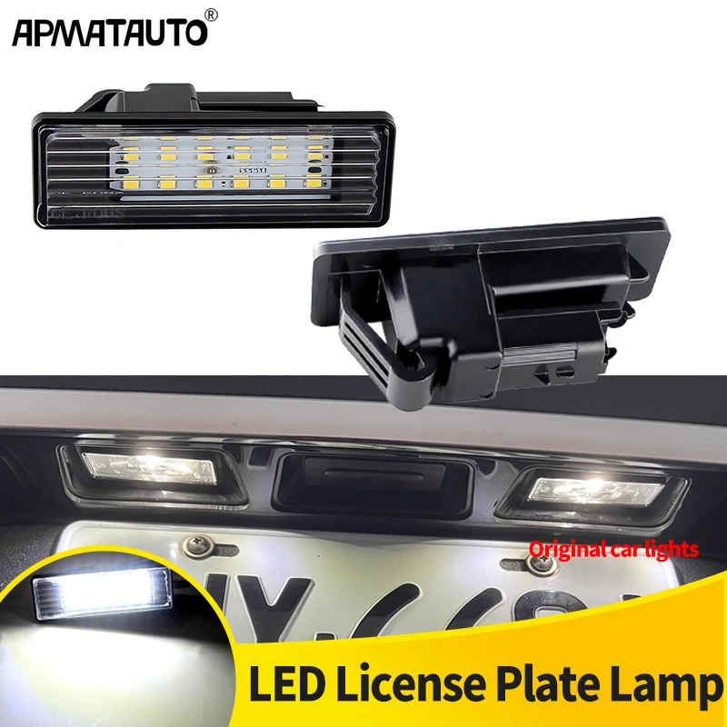 Фото 2шт OME # 9815225980 для Peugeot 208 2020-2024, 2008 14-2024,301 308 408 3008 508 Citroen C4 C4L 20-2024 светодиодные фонари номерного знака №1