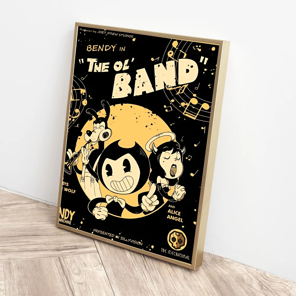 B-Bendy A-And The L-Ink M-Machine DIY липкий постер водостойкая бумажная наклейка кофейня бар