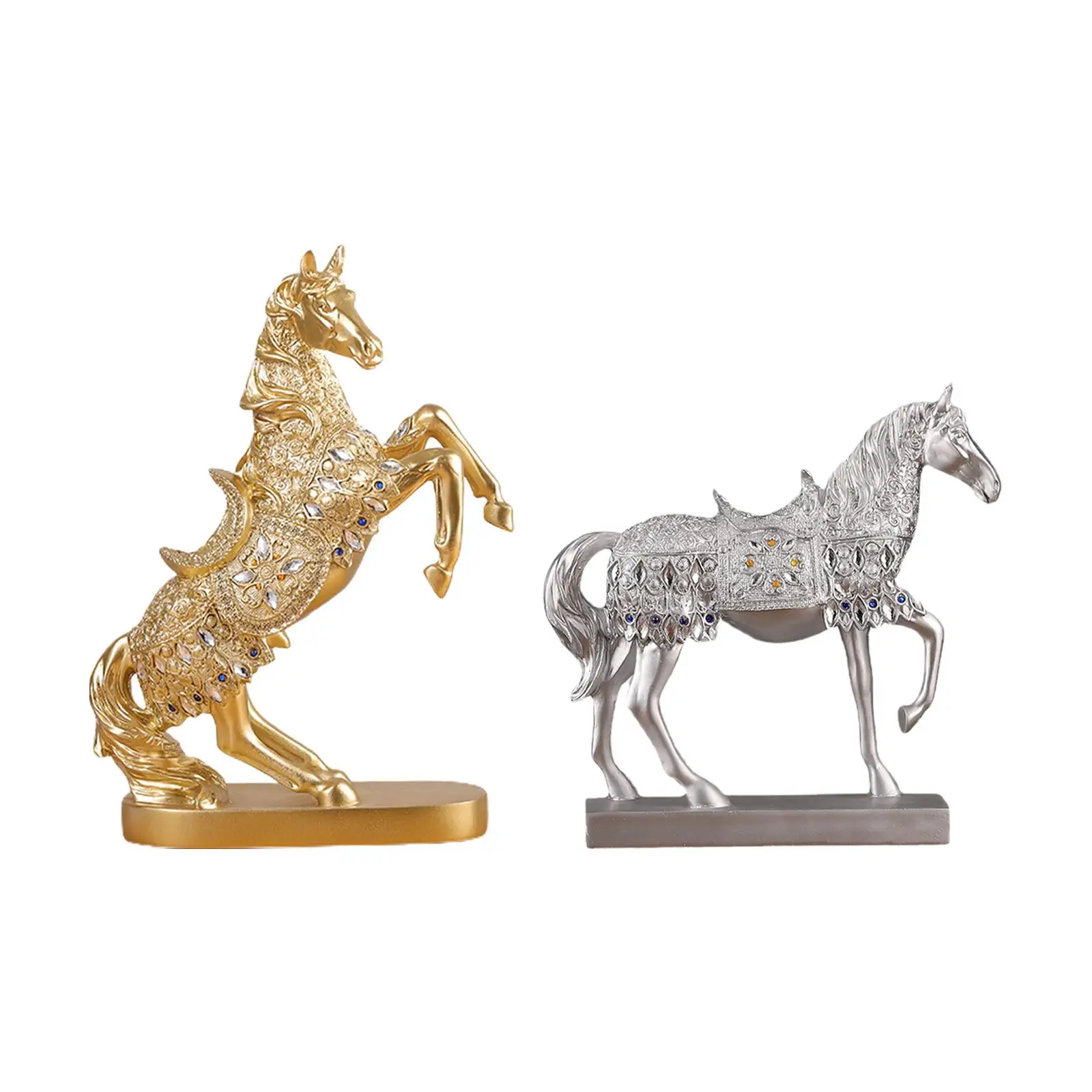 

Horse Statue Figurine Countertop Sculpture for Living Room Home Bookshelf