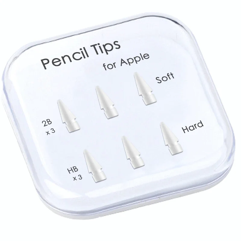 

Pencil Tips for Apple Pencil 1st/2nd Generation Double-Layered iPad Stylus Nib Both Soft and Hard Enough for 3 Years of Use