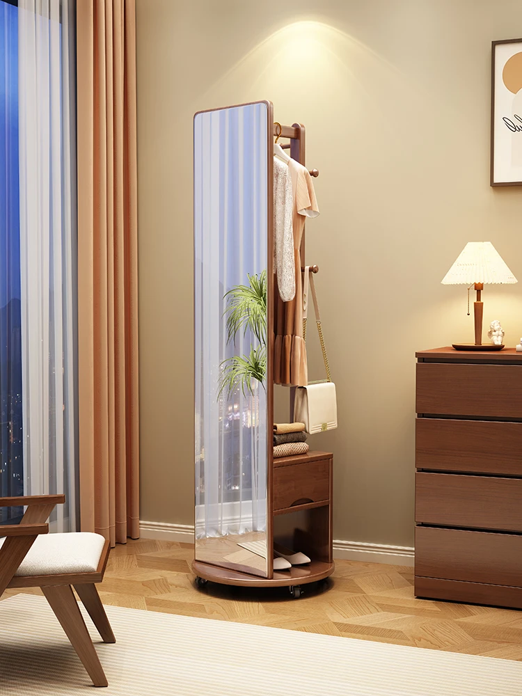 Полностью деревянное гардеробное зеркало от пола до потолка вешалка встроенная