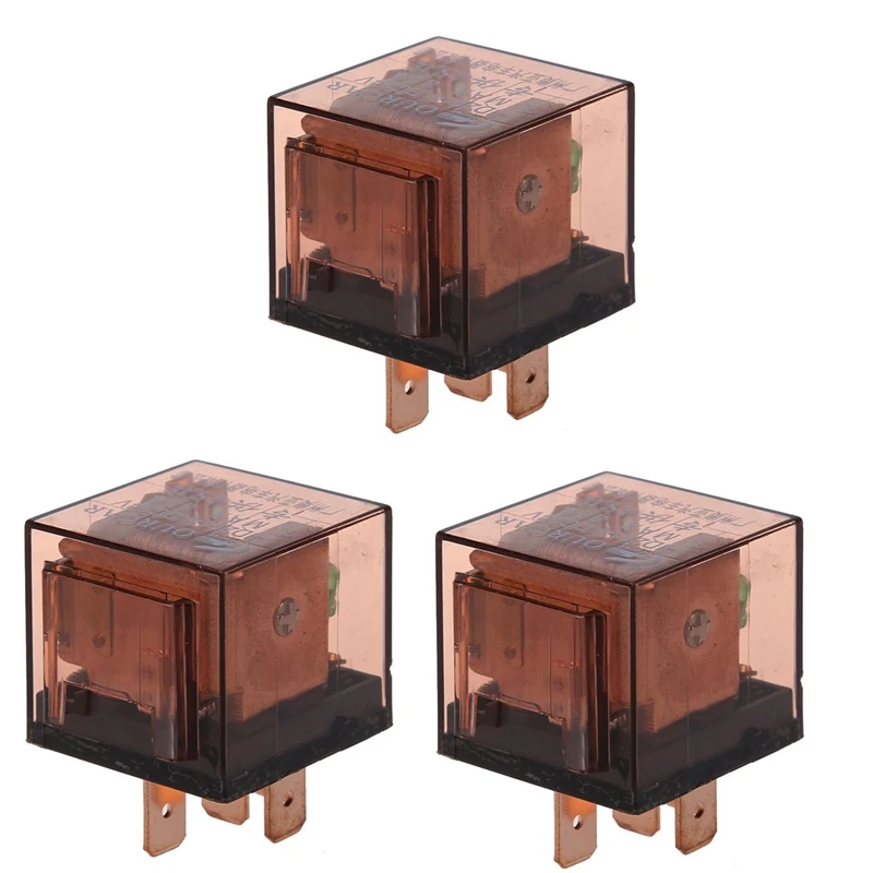 3X DC 24V 80A 1NO 1NC SPDT 5-контактный зеленый индикатор фотомагнитное реле для автомобиля