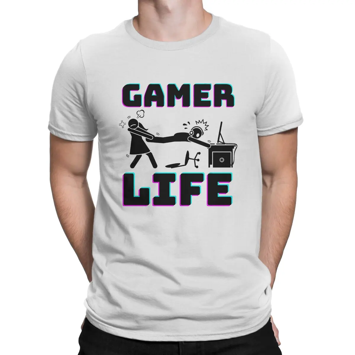 

Hipster Gamer Life T-Shirt Men Crew Neck 100% Cotton T Shirts Gamer Gaming Controller Short Sleeve Tees Gift Idea Tops