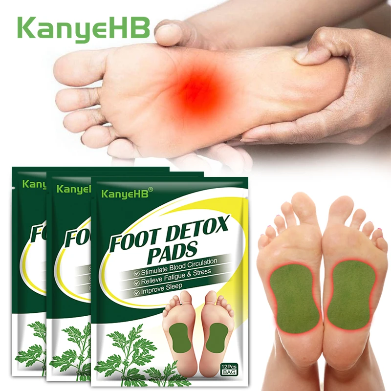 

36pcs=3bags Wormwood Foot Detox Patch Pain Relief Plaster Relieve Heel Fatigue Stress Detoxification Help Sleeping Foot Pad A834