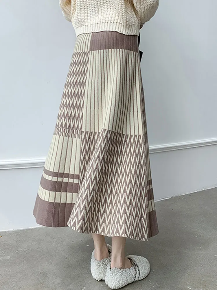 SURMIITRO супер качество 2022 зимняя корейская мода Толстая теплая вязаная миди