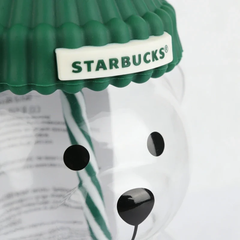 Фото Стакан для воды Starbucks Bear, 591 мл, элегантный, минималистичный, с прозрачной текстурой, тонкой отделкой, отличный коллекционный предмет и посуда для напитков №3