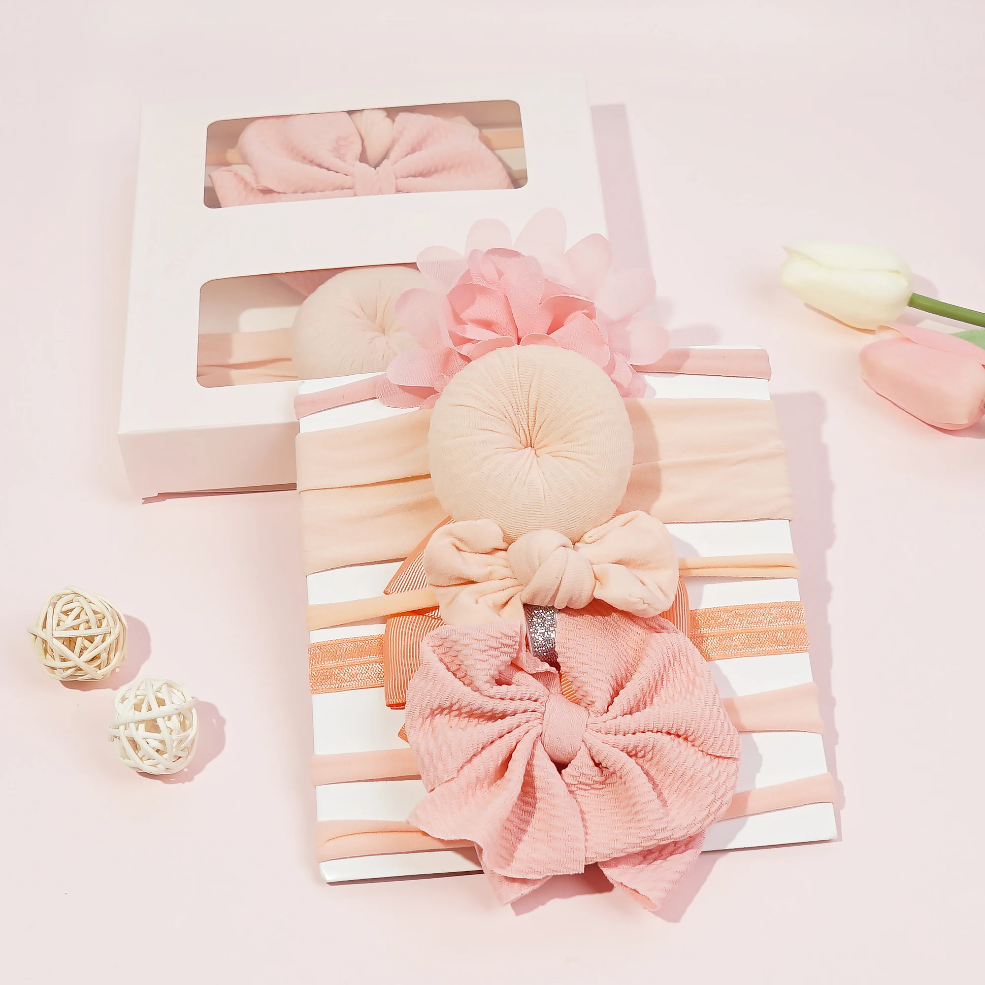 6 шт. нейлоновые Суперэластичные мягкие повязки на голову с узлом для маленьких