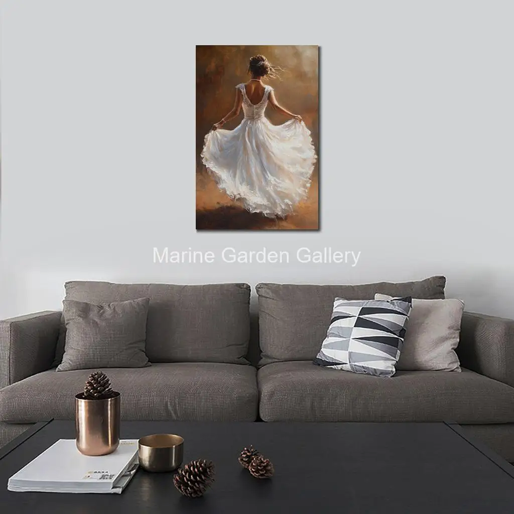 Романтическое художественное полотно Женская картина маслом ручная работа