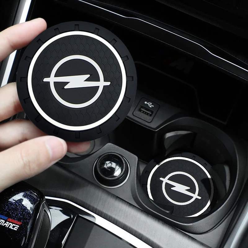 

1/2PCS Car Rubber Coasters Anti-slip Cup Mat Car Styling Auto Accessories for Opel AstraH Corsa D Insignia Vectra Zafira Signum