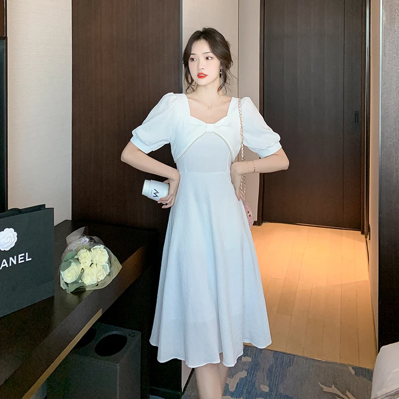 

Белое вечернее платье WTIANYUW с французским бисером, тонкие простые трапециевидные платья, женское банкетное вечернее платье, деловые платья