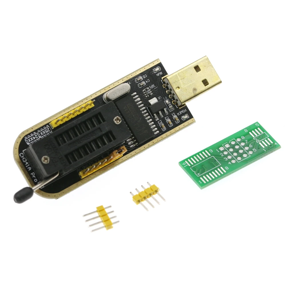 USB-программатор CH341A 24 25 серия EEPROM Flash BIOS + зажим SOIC8 SOP8 комплект адаптера 1 8 в