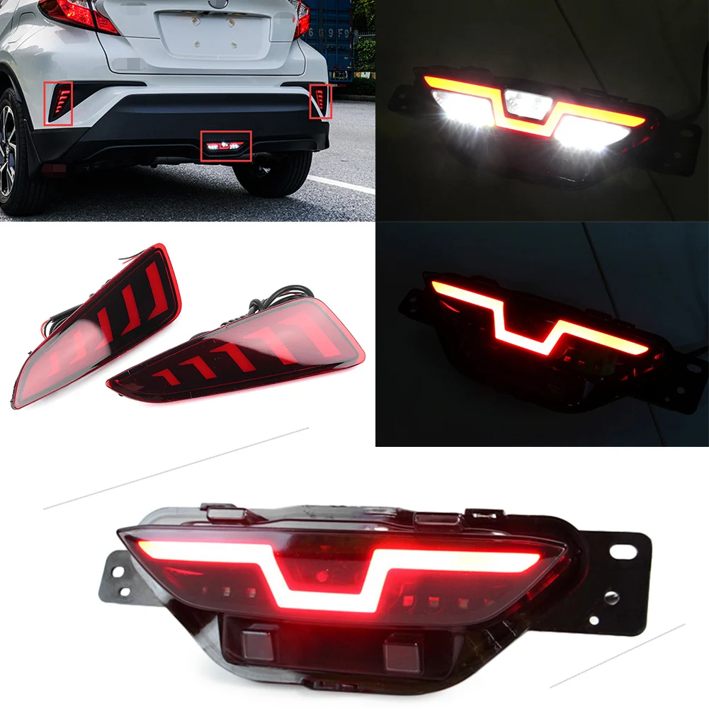 Светодиодный задний противотуманный фонарь + заднего бампера для Toyota CHR C-HR 2016 2017