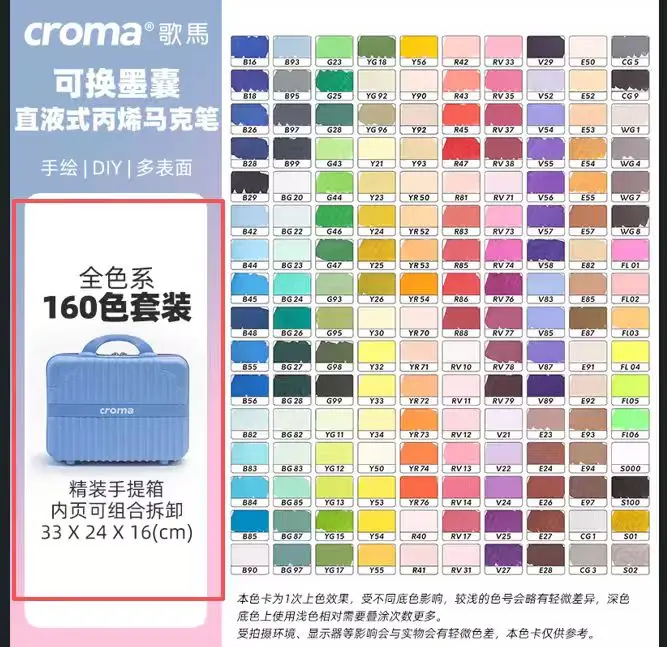 

Жидкие акриловые маркеры CROMA 24 цвета