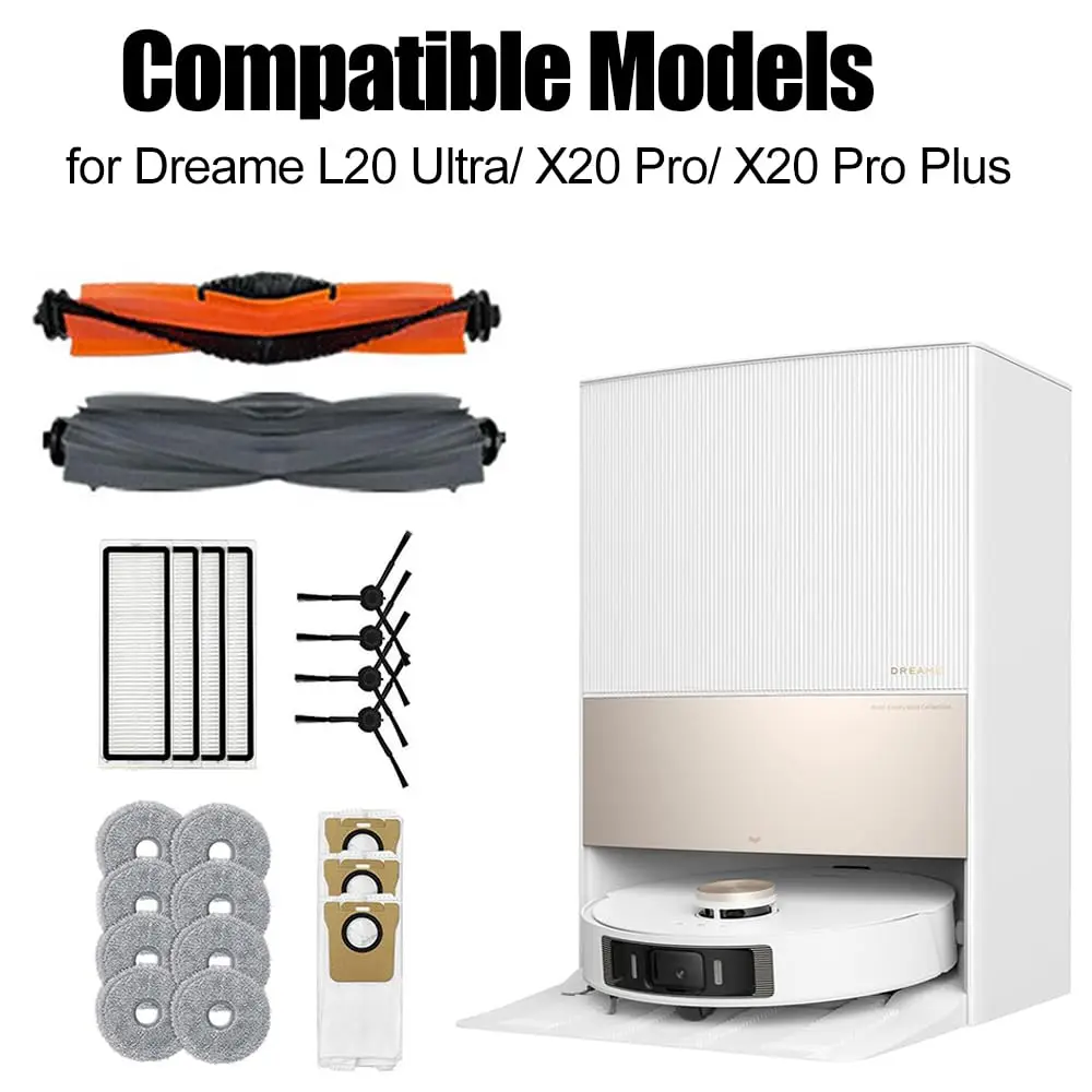 Набор аксессуаров для Dreame L20 Ultra/X20 Pro/X20 Pro Plus Запчасти пылесоса 2 главных щетки 4