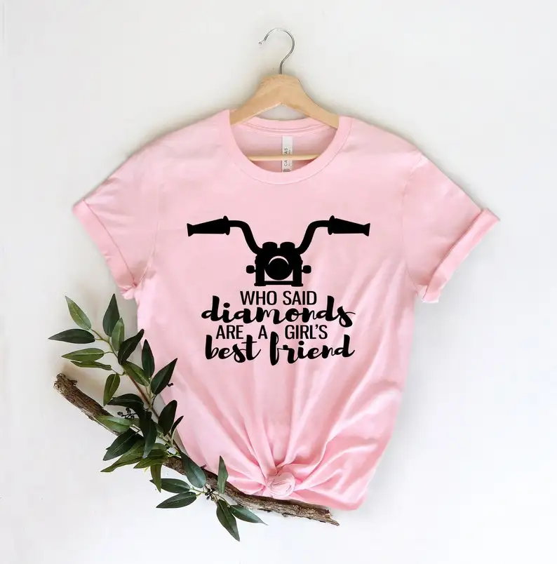 

Biker Girl Shirt kawaii Short Sleeve Top Tees O Neck Streetwear harajuku Fashion 100% Cotton T-shirt Fashion goth Drop Shipping
