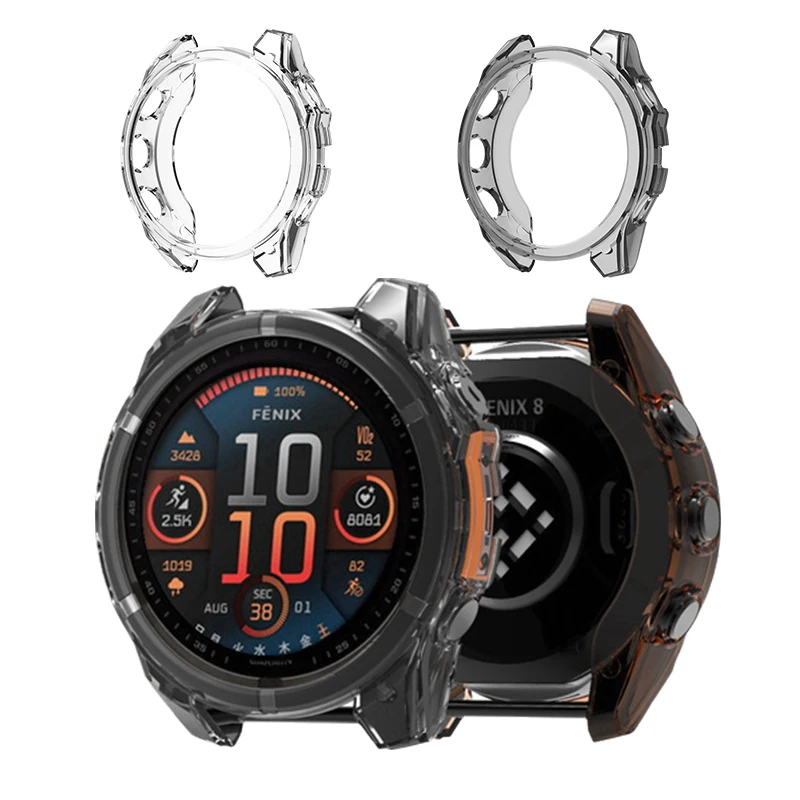 Умные часы совместимые с Garmin Fenix 8 13/47/51 мм силиконовые противоударные защитный