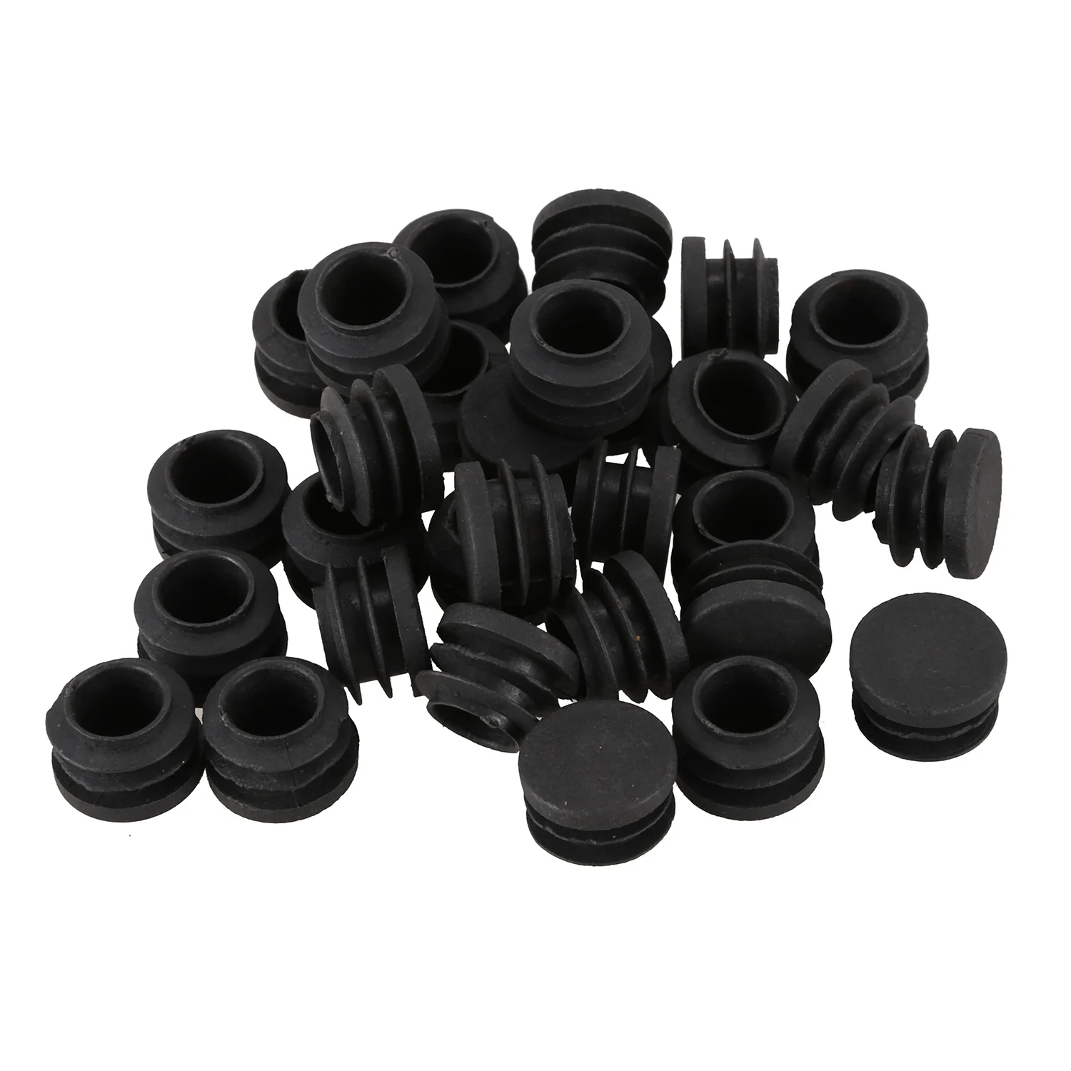 

Round Table Chair Leg Tube Pipe Insert End Cap 19mm Dia 30pcs Black