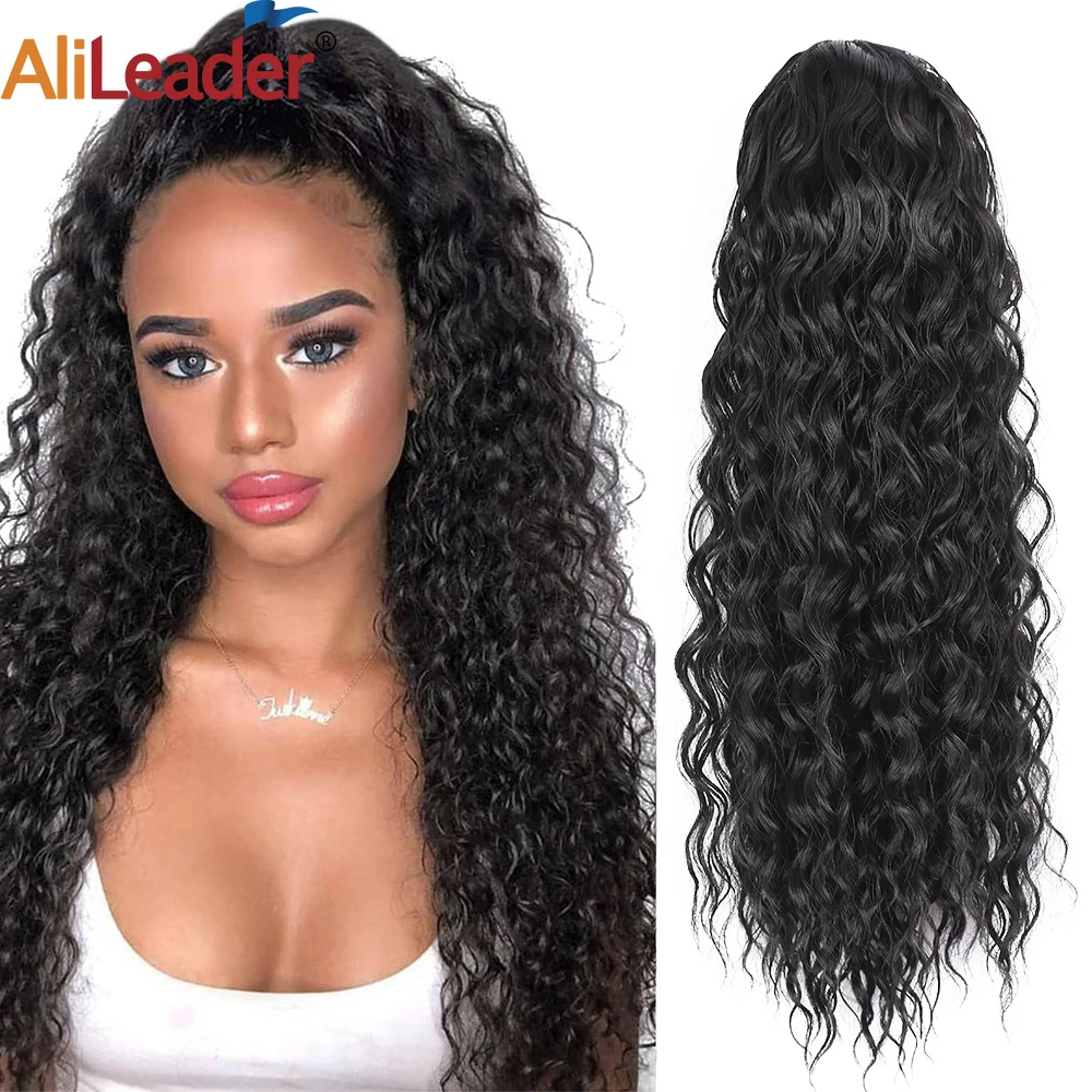 

Synthetic Ponytail Vitality Hairstyle High Temperature Fiber Deep Wave Hair For Women Girl Natural Black Brown For Party Working