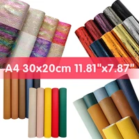 5 10pcsset lychee synthetic leather set for book cover bows diy bow earring material pu faux leather sheets a4 3020cm