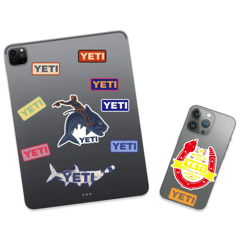 Фото Наклейки YETI для блокнота, 20 шт., канцелярские принадлежности, винтажные наклейки, материал для скрапбукинга, эстетические принадлежности для рукоделия №3