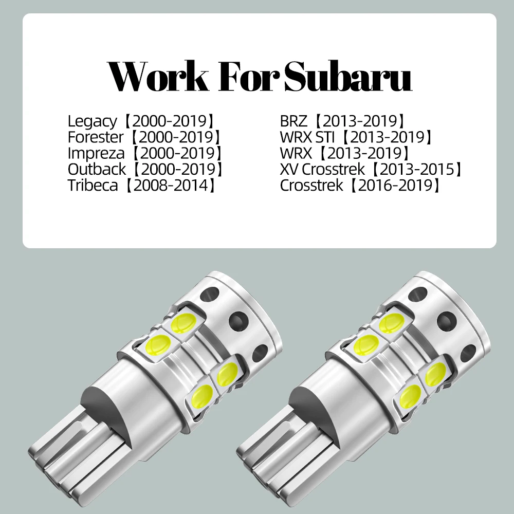 2 Светодиодных Фонаря Номерного Знака W5W T10 Canbus Для Subaru Legacy Forester Impreza Outback Tribeca BRZ WRX